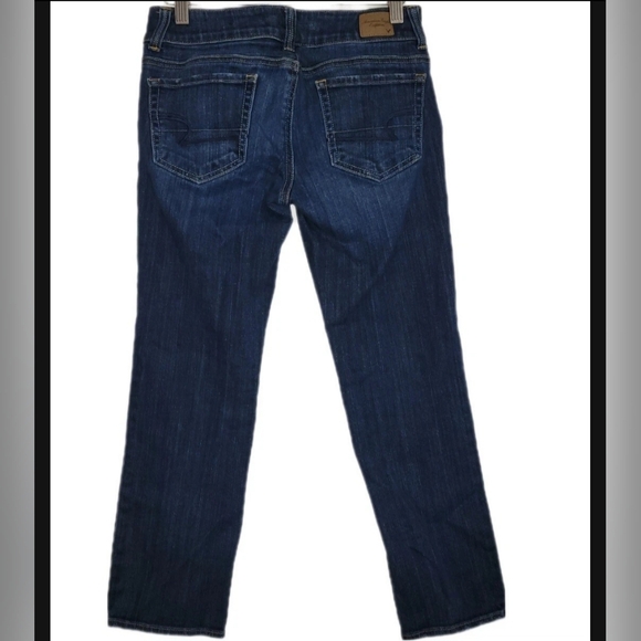 American Eagle  AE Artist Stretch Blue Denim Jeans Size 2 Regular Straight Leg - Picture 2 of 8